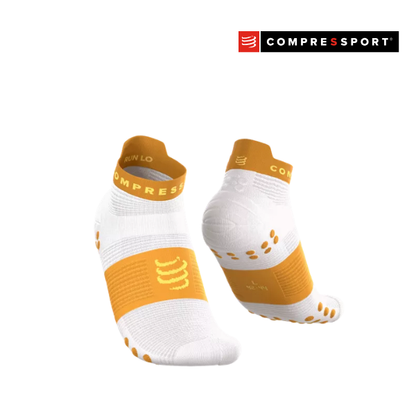 Tất Chạy Bộ Compressport Pro Racing Socks v4.0 Run Low - Vàng Sunflower