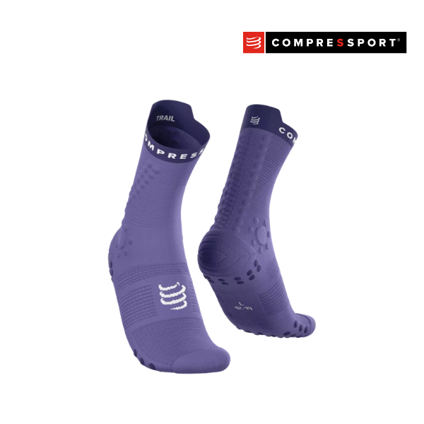 Tất chạy Trail Compressport Pro Racing Socks v4.0 Trail - Tím Peacoat