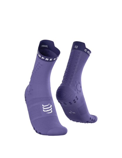 Tất chạy Trail Compressport Pro Racing Socks v4.0 Trail - Tím Peacoat