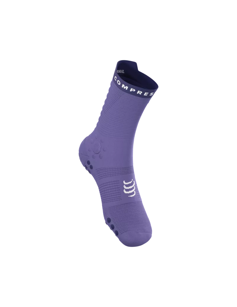 Tất chạy Trail Compressport Pro Racing Socks v4.0 Trail - Tím Peacoat