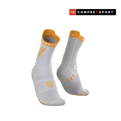 Tất chạy Trail Compressport Pro Racing Socks v4.0 Trail - Gray Violet/Apricot