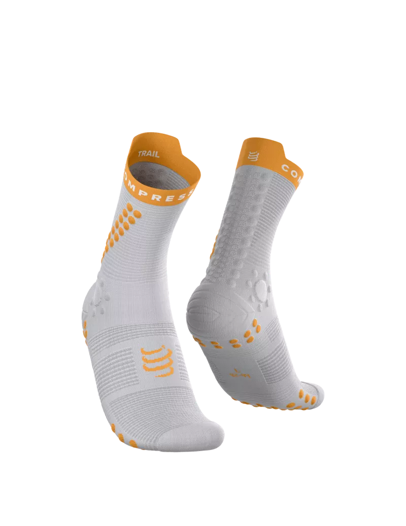Tất chạy Trail Compressport Pro Racing Socks v4.0 Trail - Gray Violet/Apricot