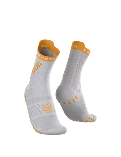 Tất chạy Trail Compressport Pro Racing Socks v4.0 Trail - Gray Violet/Apricot