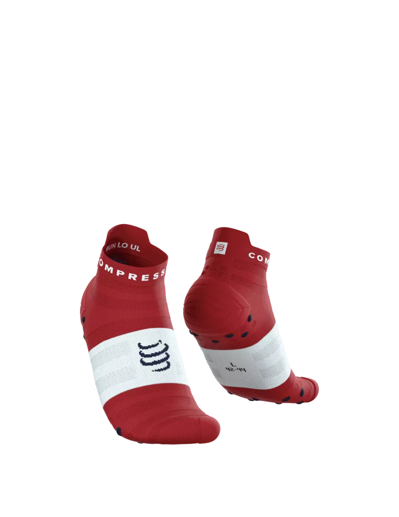 Tất chạy bộ Compressport Pro Racing Socks v4.0 Ultralight - Đỏ Pompeian/Trắng