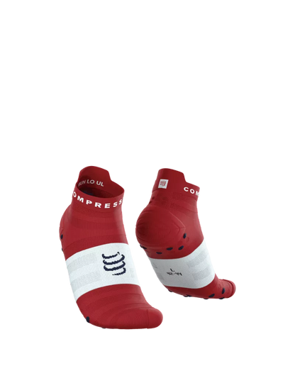 Tất chạy bộ Compressport Pro Racing Socks v4.0 Ultralight - Đỏ Pompeian/Trắng