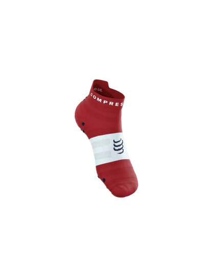 Tất chạy bộ Compressport Pro Racing Socks v4.0 Ultralight - Đỏ Pompeian/Trắng