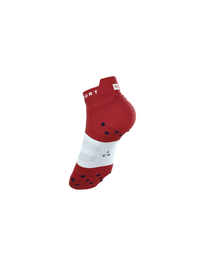 Tất chạy bộ Compressport Pro Racing Socks v4.0 Ultralight - Đỏ Pompeian/Trắng