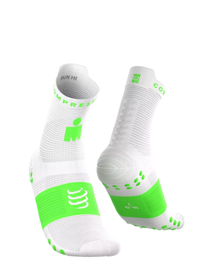 Tất Chạy Bộ Compressport Pro Racing Socks v4.0 Run High IRONMAN 2026 - Xanh Neon