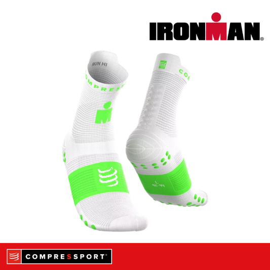 Tất Chạy Bộ Compressport Pro Racing Socks v4.0 Run High IRONMAN 2026 - Xanh Neon