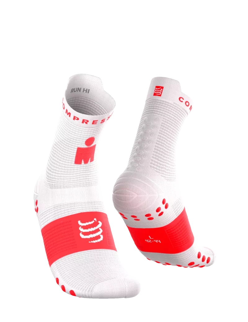 Tất Chạy Bộ Compressport Pro Racing Socks v4.0 Run High IRONMAN 2026 - Đỏ Neon