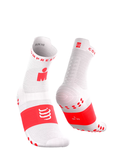 Tất Chạy Bộ Compressport Pro Racing Socks v4.0 Run High IRONMAN 2026 - Đỏ Neon