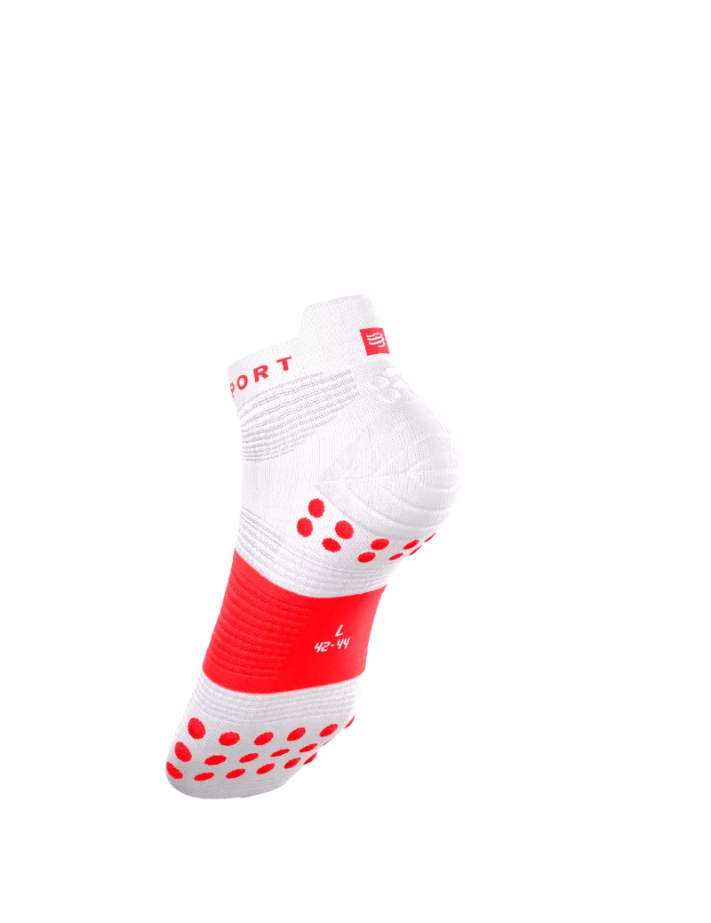 Tất Chạy Bộ Compressport Pro Racing Socks v4.0 Run Low IRONMAN 2026 - Trắng/Đỏ