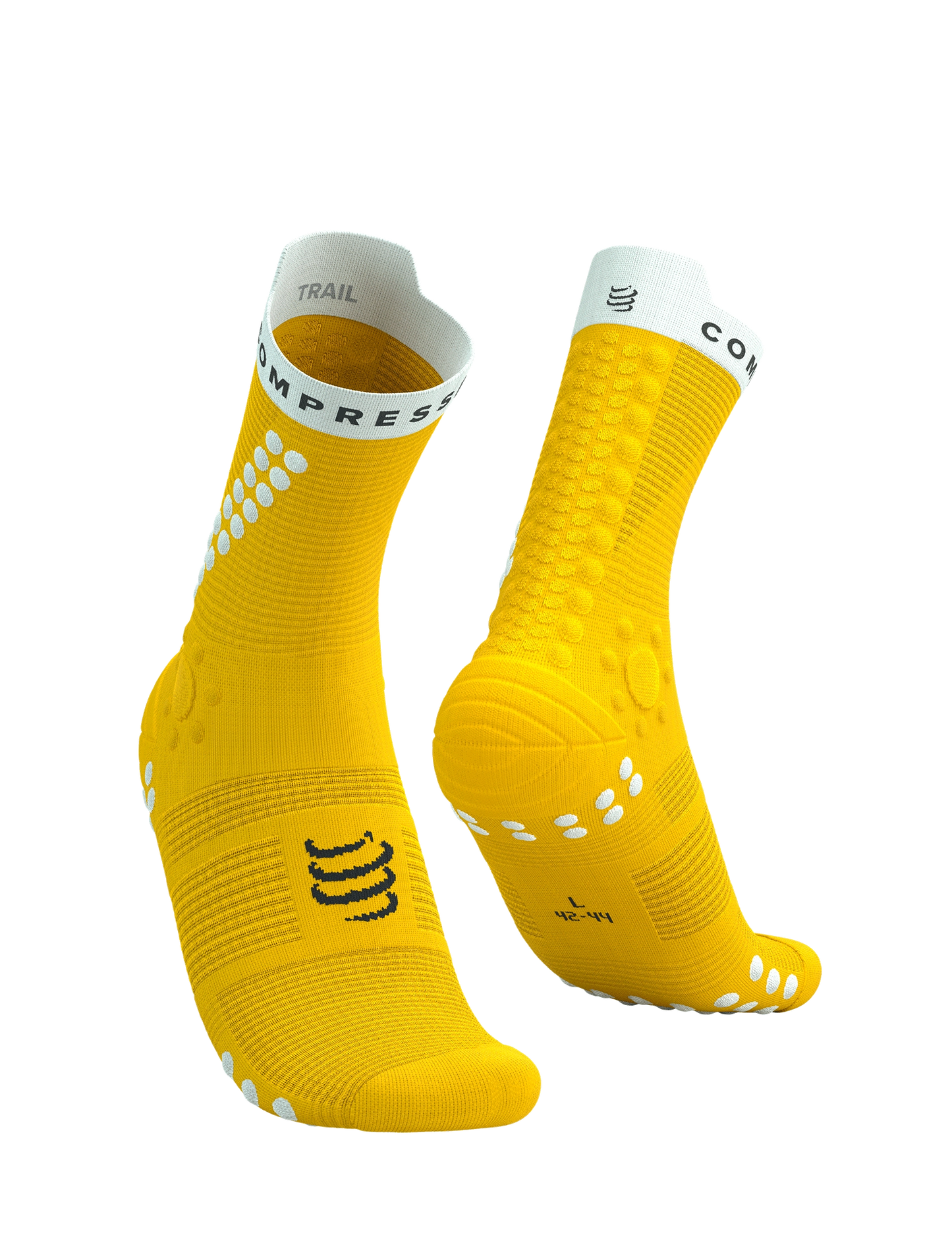 Tất chạy Trail Compressport Pro Racing Socks v4.0 Trail - Vàng (Lemon/White)