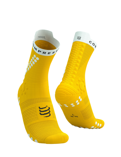 Tất chạy Trail Compressport Pro Racing Socks v4.0 Trail - Vàng (Lemon/White)