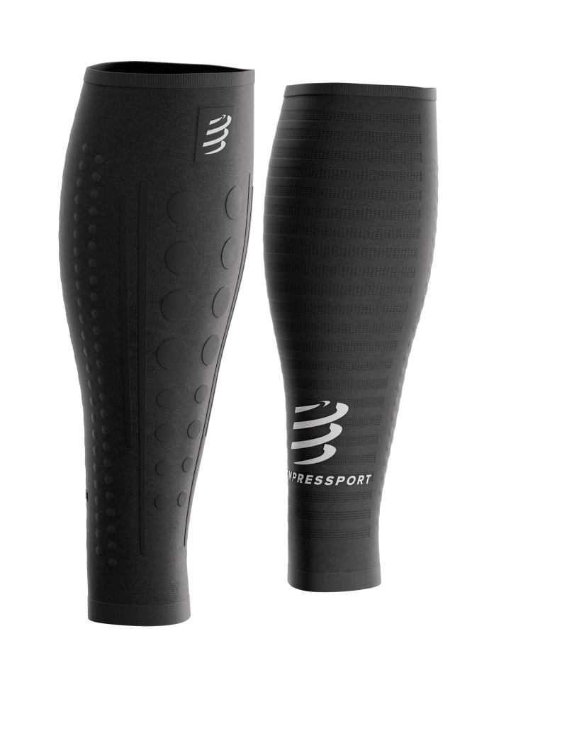 Băng bảo vệ bắp chân Compressport Calf Sleeves R2 3.0 - Đen/Trắng
