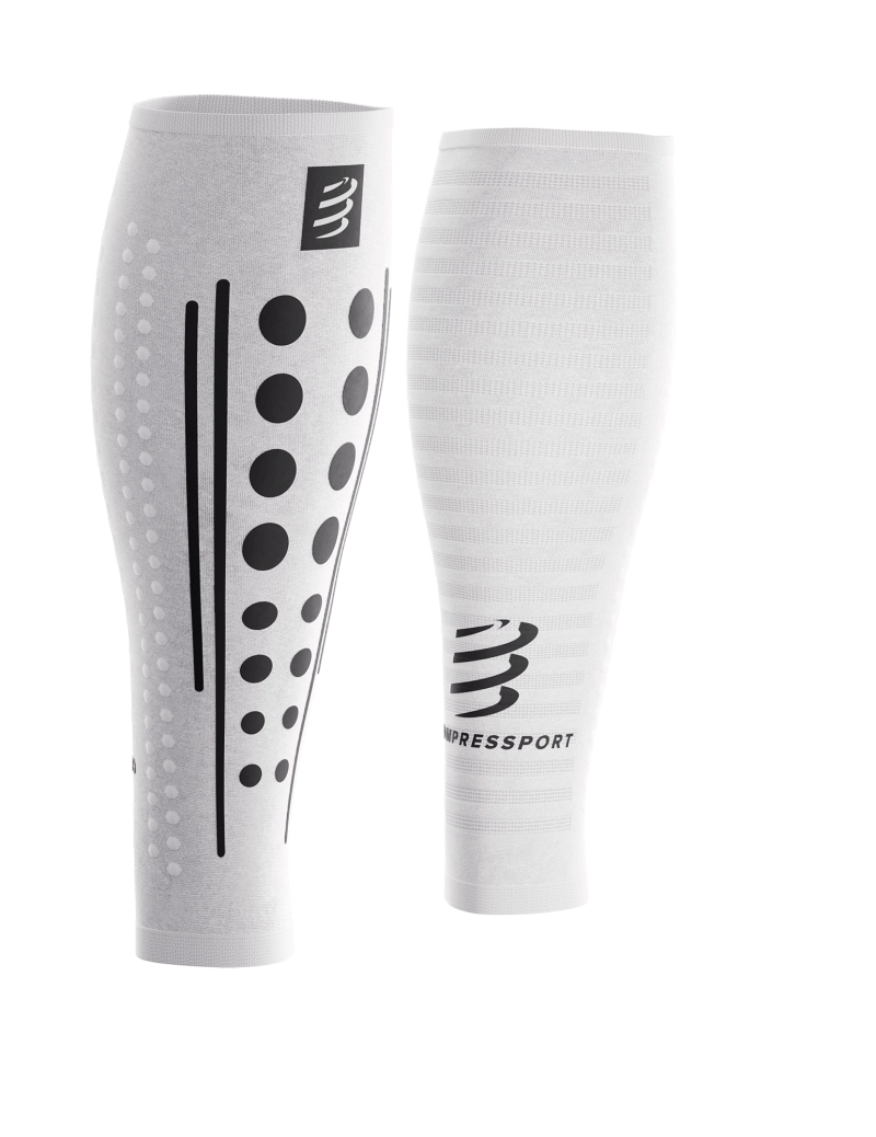 Băng bảo vệ bắp chân Compressport Calf Sleeves R2 3.0 - Trắng/Đen
