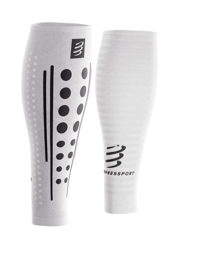 Băng bảo vệ bắp chân Compressport Calf Sleeves R2 3.0 - Trắng/Đen