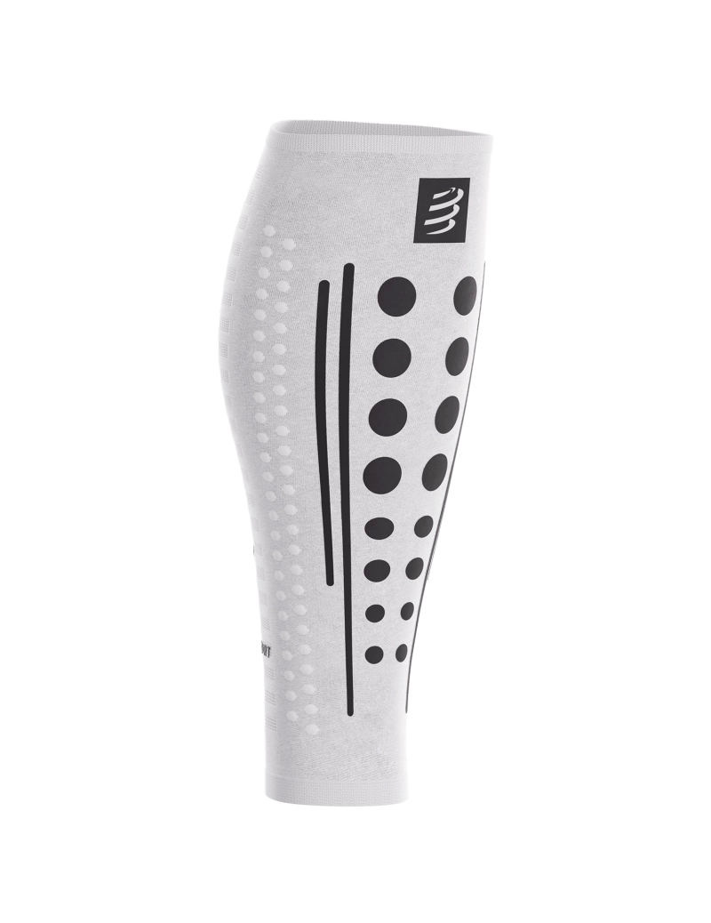 Băng bảo vệ bắp chân Compressport Calf Sleeves R2 3.0 - Trắng/Đen