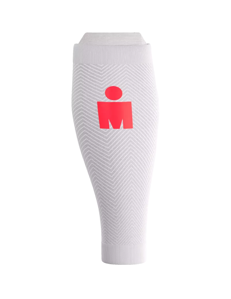 Băng Bảo Vệ Bắp Chân Compressport Calf Sleeves R2 Oxygen IRONMAN 2026 - Trắng/Đỏ