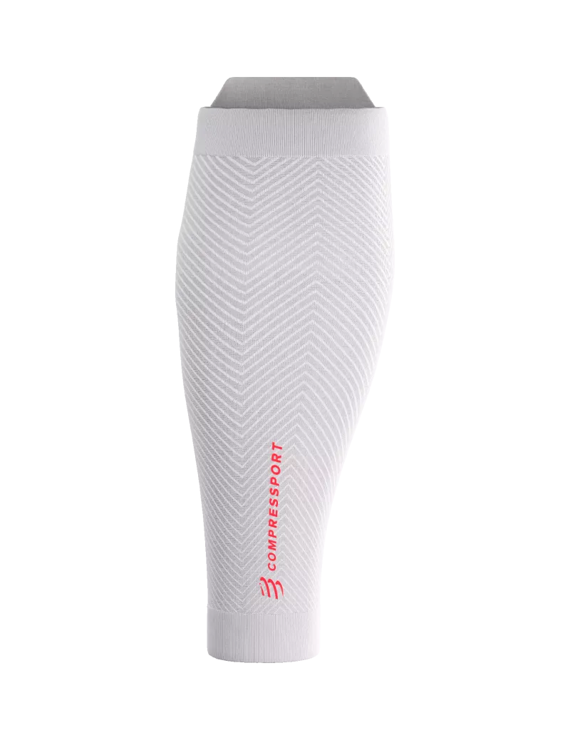 Băng Bảo Vệ Bắp Chân Compressport Calf Sleeves R2 Oxygen IRONMAN 2026 - Trắng/Đỏ
