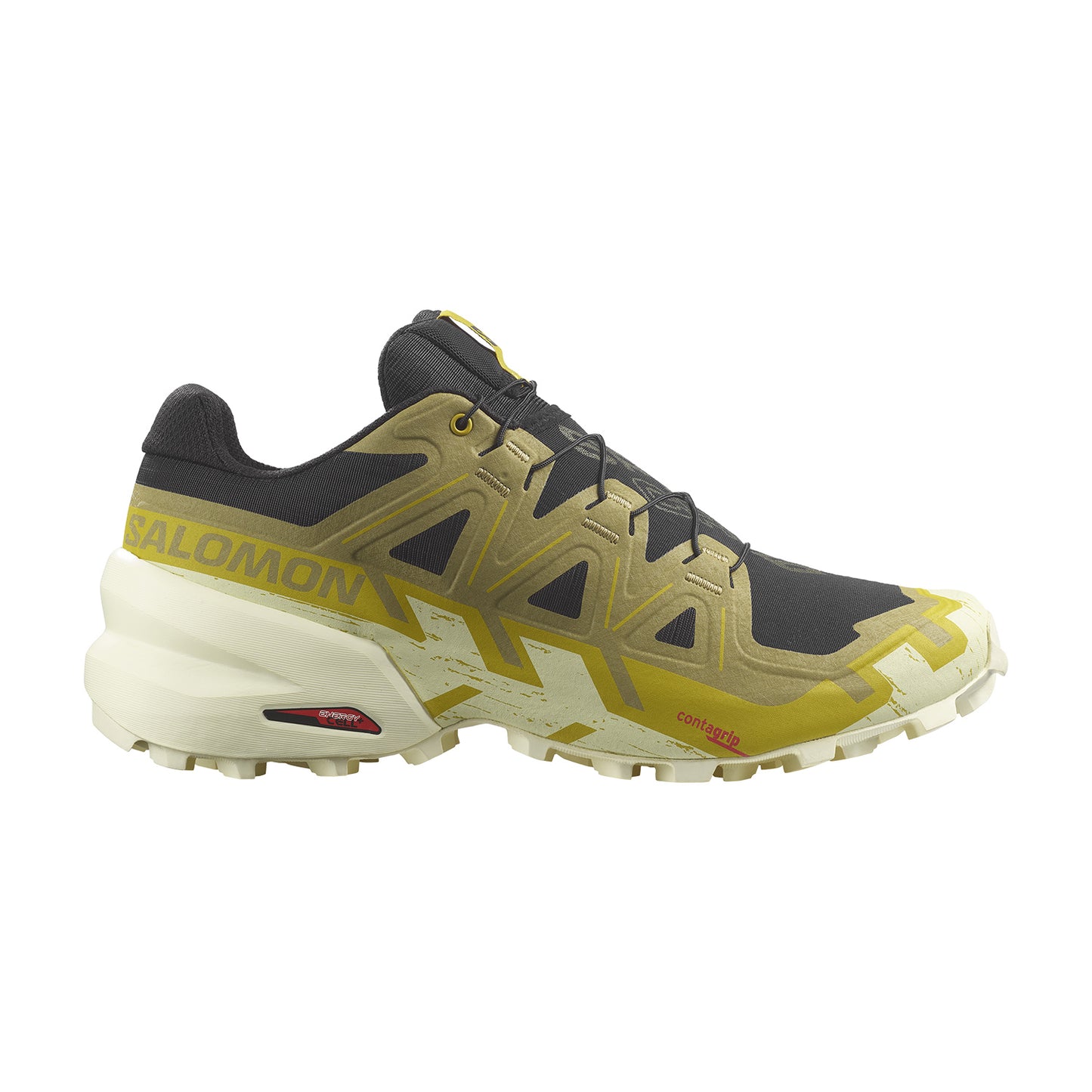 Salomon Men's Speedcross 6 - Black / Cress Green / Transparent Yellow