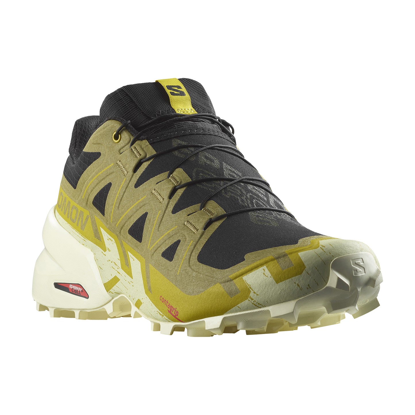 Salomon Men's Speedcross 6 - Black / Cress Green / Transparent Yellow