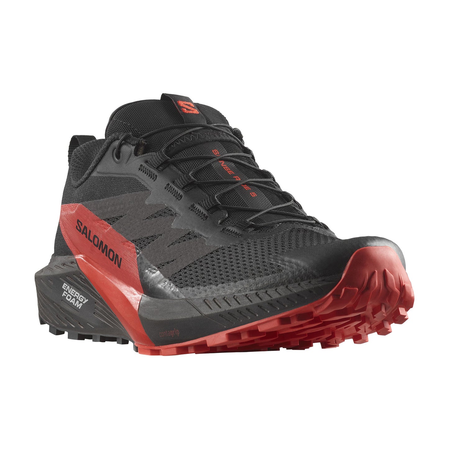 Salomon Men's Sense Ride 5 - Black / Fiery Red / Black