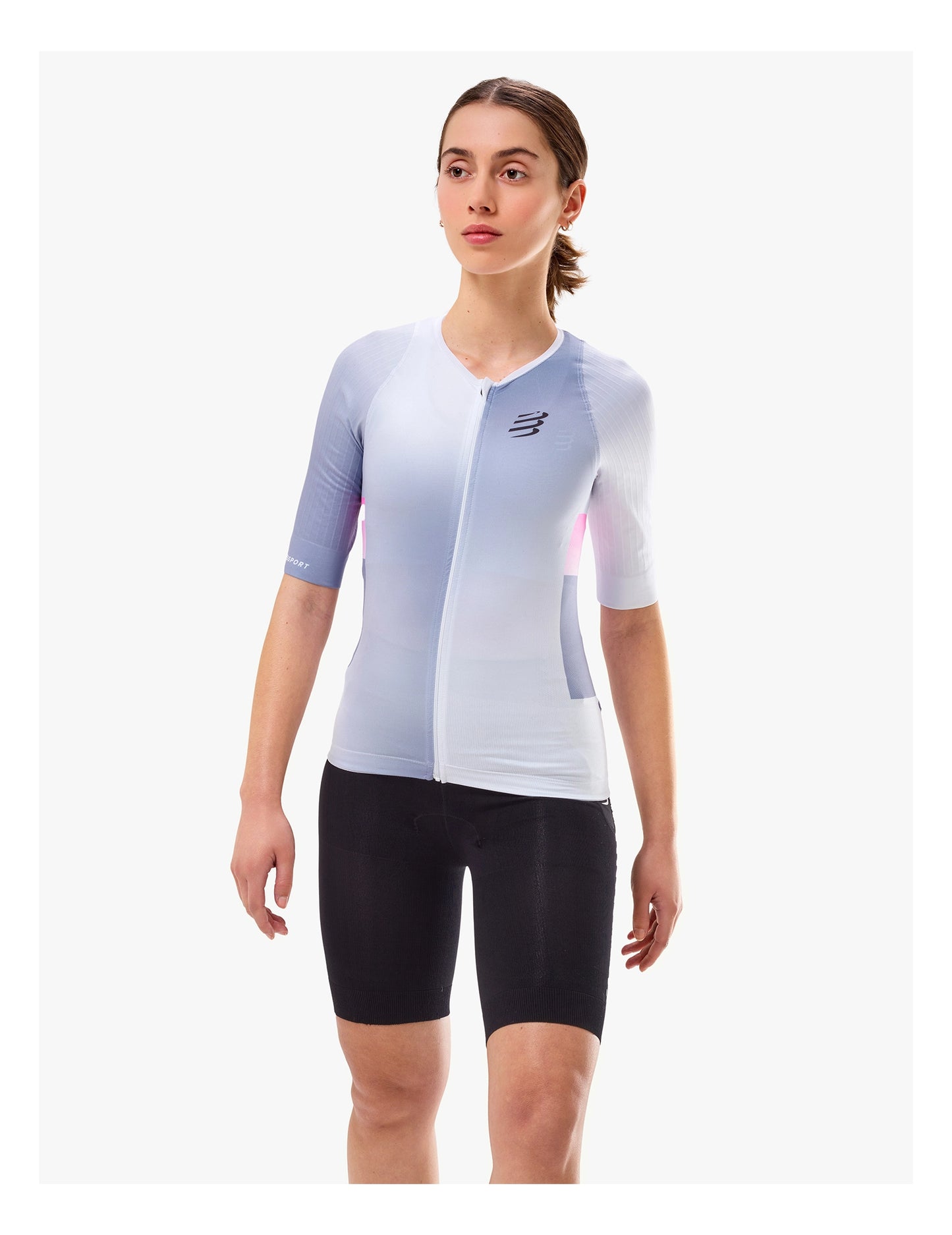 Áo Ba môn Nữ Compressport Stream Tri Top - Lavender/Begonia