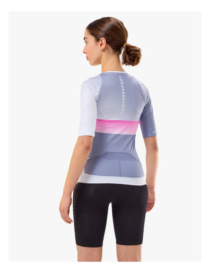 Áo Ba môn Nữ Compressport Stream Tri Top - Lavender/Begonia