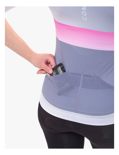 Áo Ba môn Nữ Compressport Stream Tri Top - Lavender/Begonia