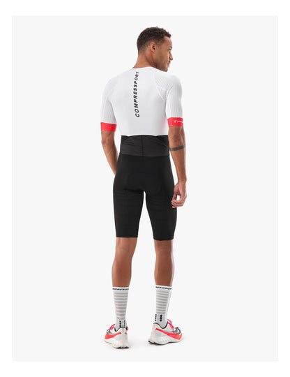 Đồ Ba Môn Nam Compressport Stream SS Trisuit - Trắng/Đỏ/Đen (White/Black/Red)
