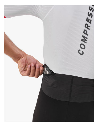 Đồ Ba Môn Nam Compressport Stream SS Trisuit - Trắng/Đỏ/Đen (White/Black/Red)