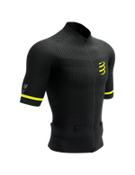 COMPRESSPORT TRAIL POSTURAL SS TOP M - Black/ Safe Yellow