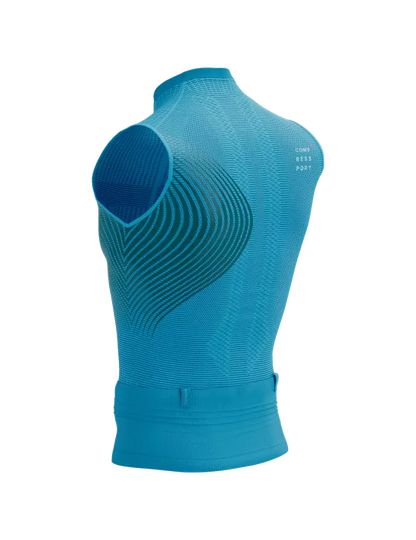 Áo chạy Trail Nam Compressport Trail Postural Tank Top - Xanh (Hawaiian Ocean/Shaded Spruce)