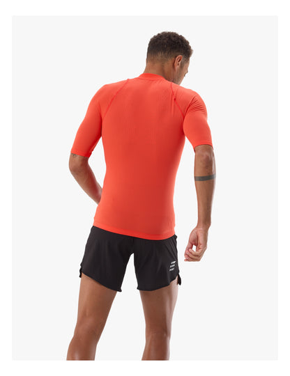 Áo chạy Trail Nam Compressport Trail Racing Postural SS Top - Cam Tigerlily