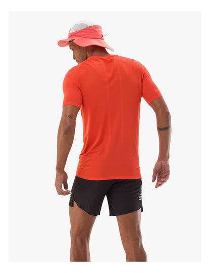 Áo Chạy Trail Nam Compressport Trail Racing SS Tshirt - Cam Tigerlily
