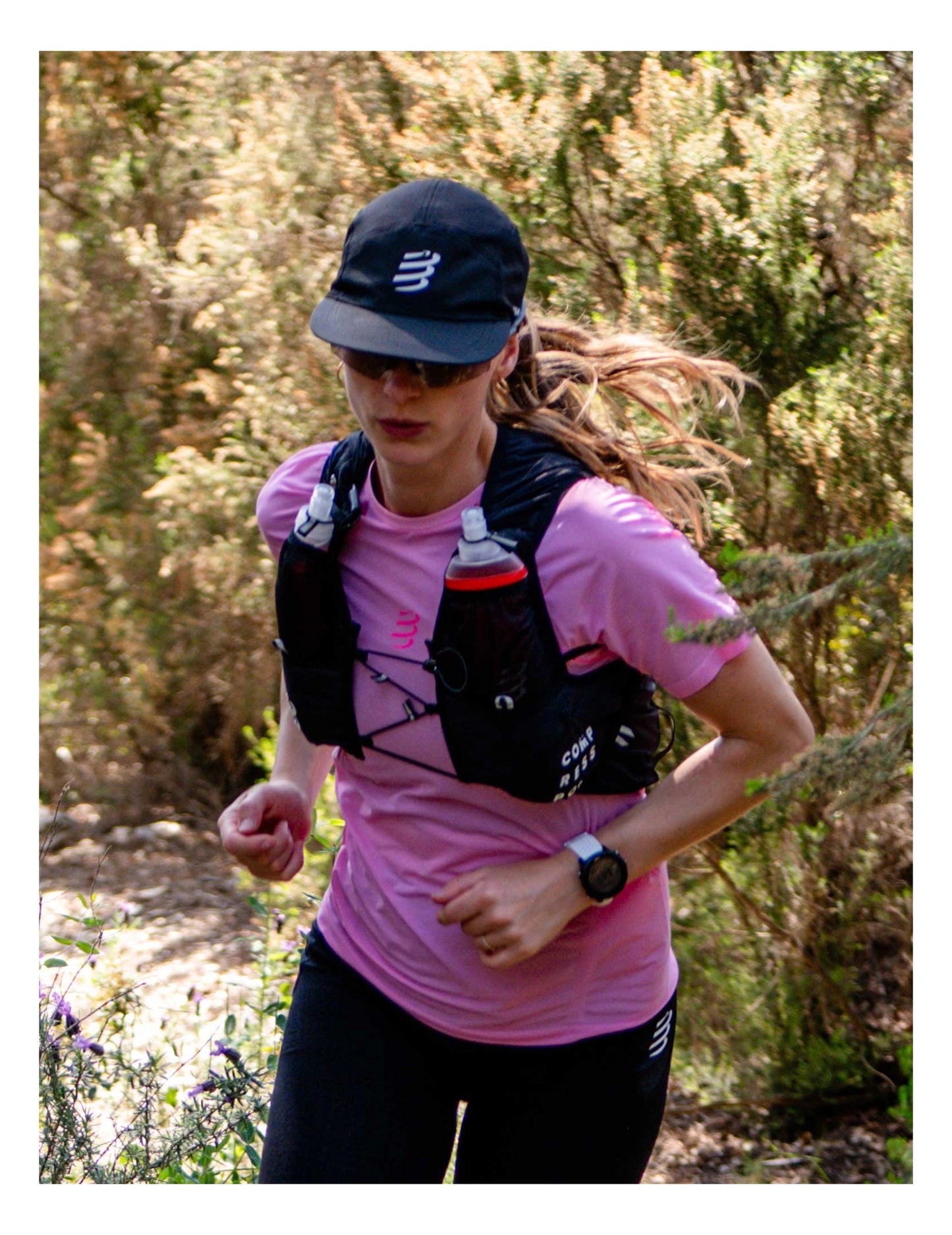 Áo Chạy Trail Nữ Compressport Trail Racing SS Tshirt - Hồng Begonia