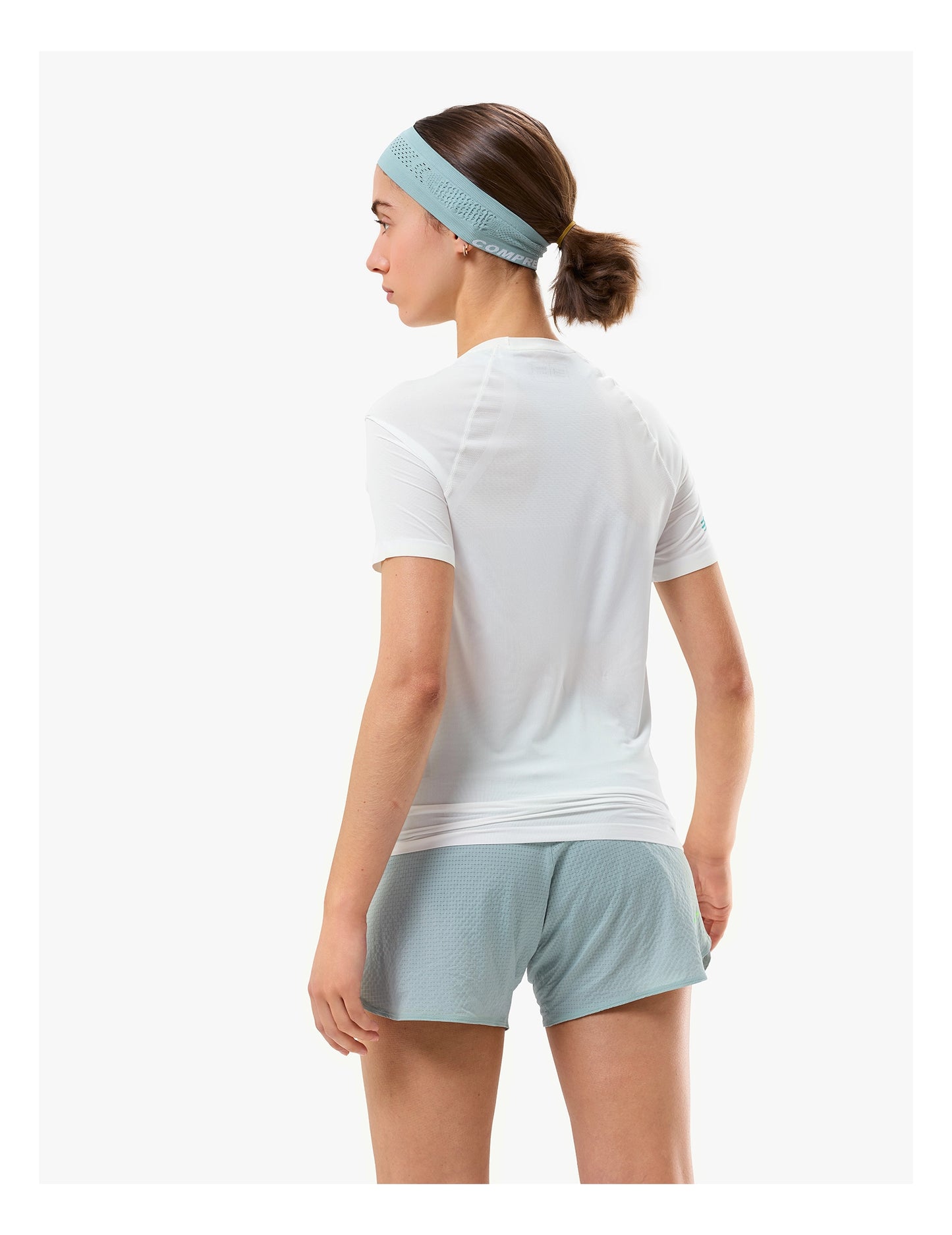 Áo Chạy Trail Nữ Compressport Trail Racing SS Tshirt - Star White
