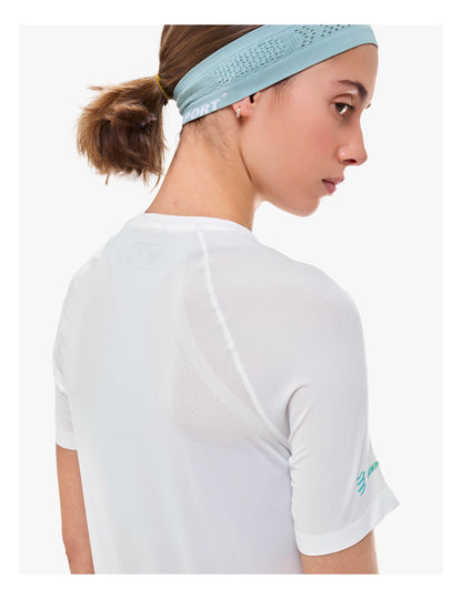 Áo Chạy Trail Nữ Compressport Trail Racing SS Tshirt - Star White