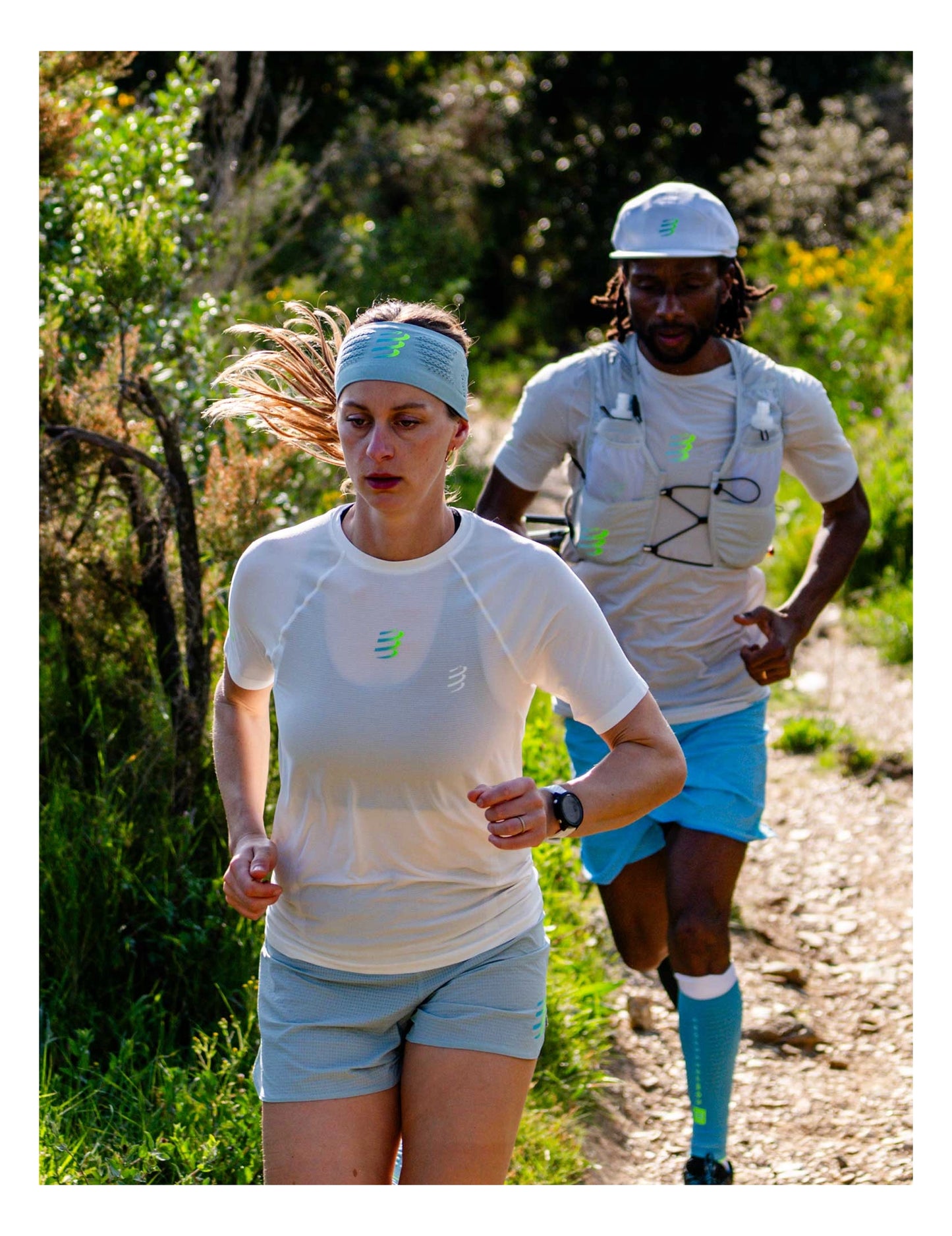 Áo Chạy Trail Nữ Compressport Trail Racing SS Tshirt - Star White