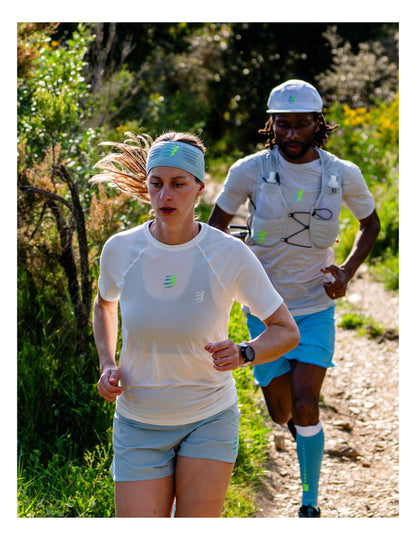 Áo Chạy Trail Nữ Compressport Trail Racing SS Tshirt - Star White