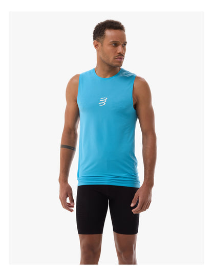 Áo chạy Trail Nam Compressport Trail Racing Tank - Xanh (Norse Blue)