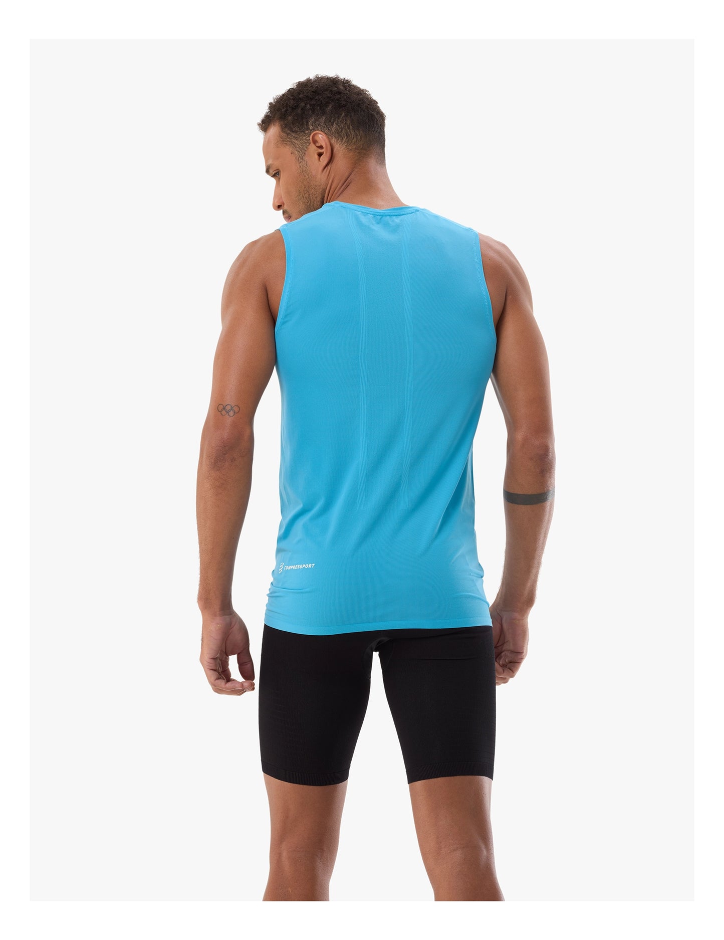 Áo chạy Trail Nam Compressport Trail Racing Tank - Xanh (Norse Blue)