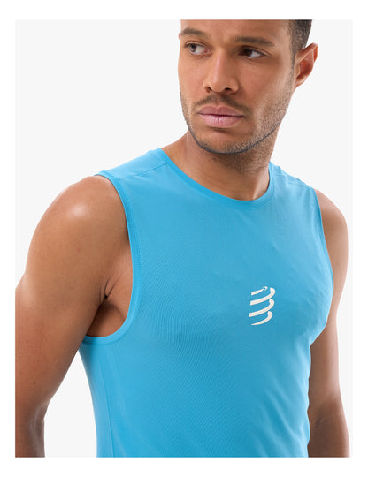 Áo chạy Trail Nam Compressport Trail Racing Tank - Xanh (Norse Blue)