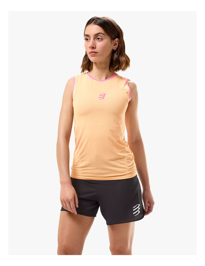 Áo chạy Trail Nữ Compressport Trail Racing Tank - Apricot