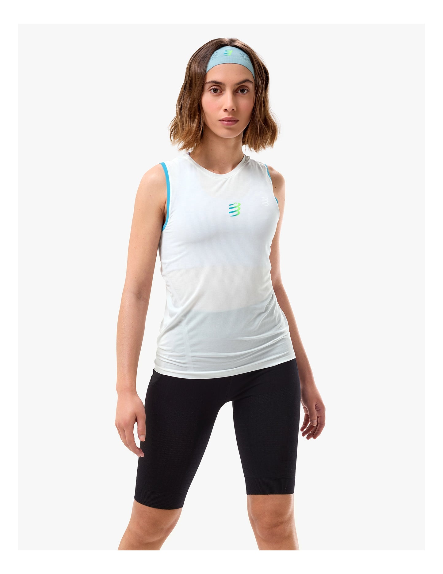 Áo chạy Trail Nữ Compressport Trail Racing Tank - Trắng Star White