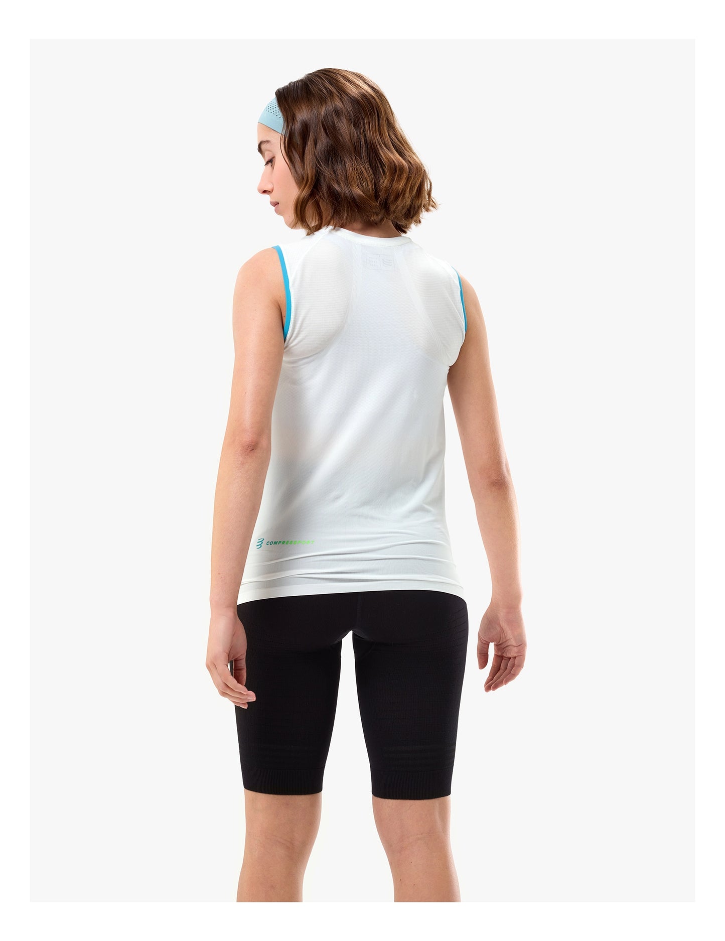 Áo chạy Trail Nữ Compressport Trail Racing Tank - Trắng Star White