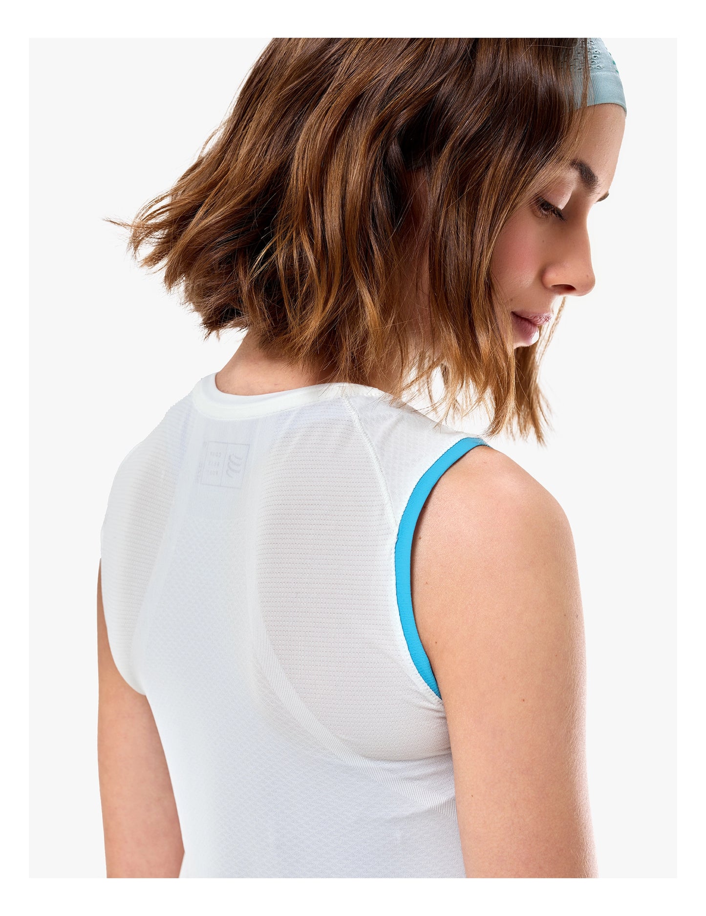 Áo chạy Trail Nữ Compressport Trail Racing Tank - Trắng Star White