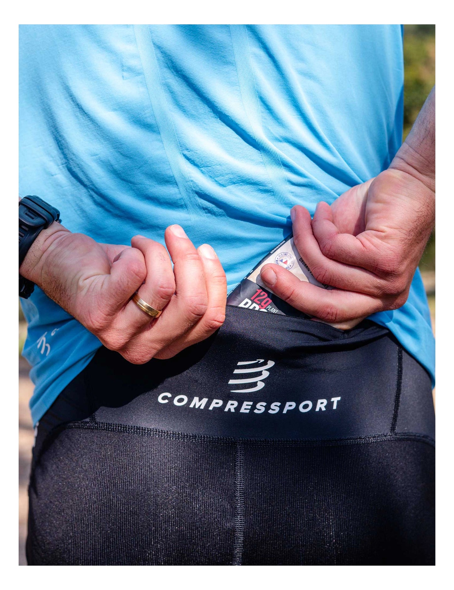 Quần chạy Trail Nam Compressport Trail Under Control Short - Đen (Black)