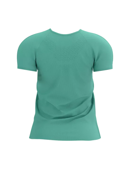 Áo chạy bộ Nữ Compressport Training SS Logo TShirt  - Xanh (Shell Blue)